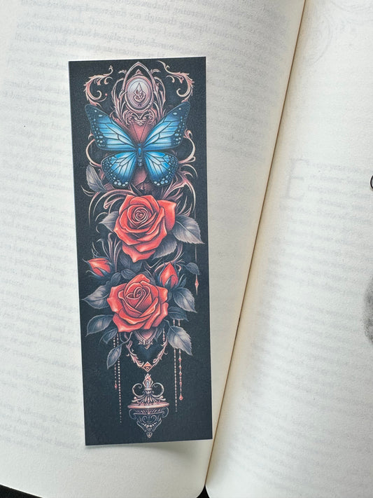 Butterfly & Roses - Bookmark (21)