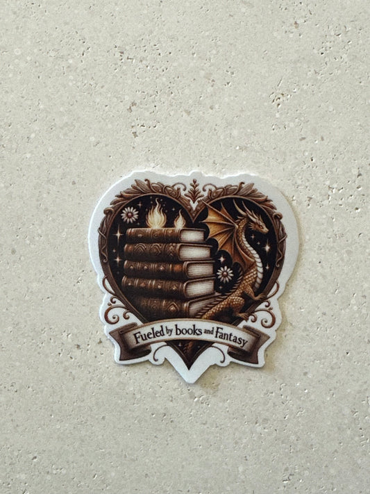 Fantasy Books Gold Dragon - Sticker