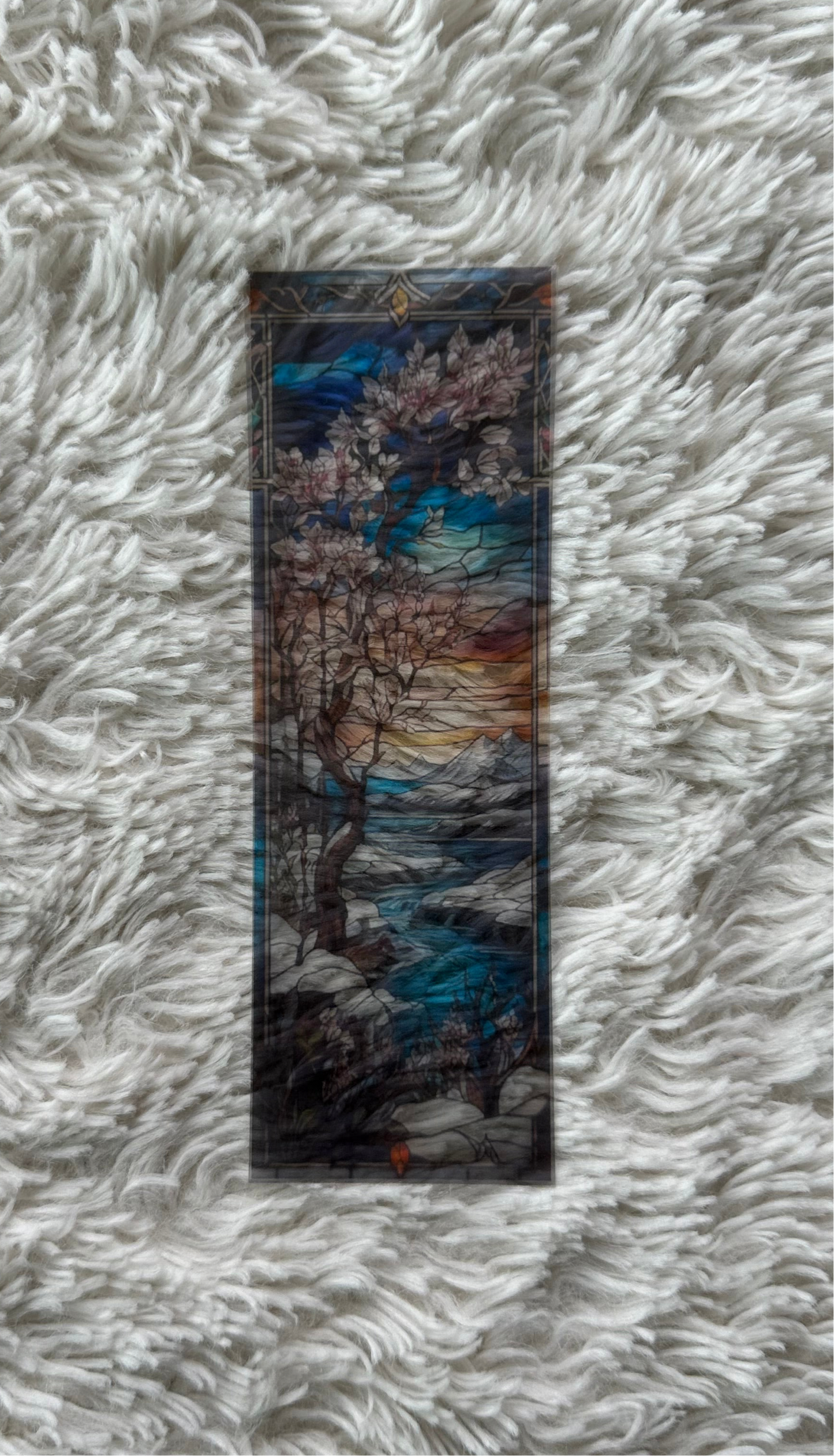 Stained Glass Style Landscape - Bookmark (87)
