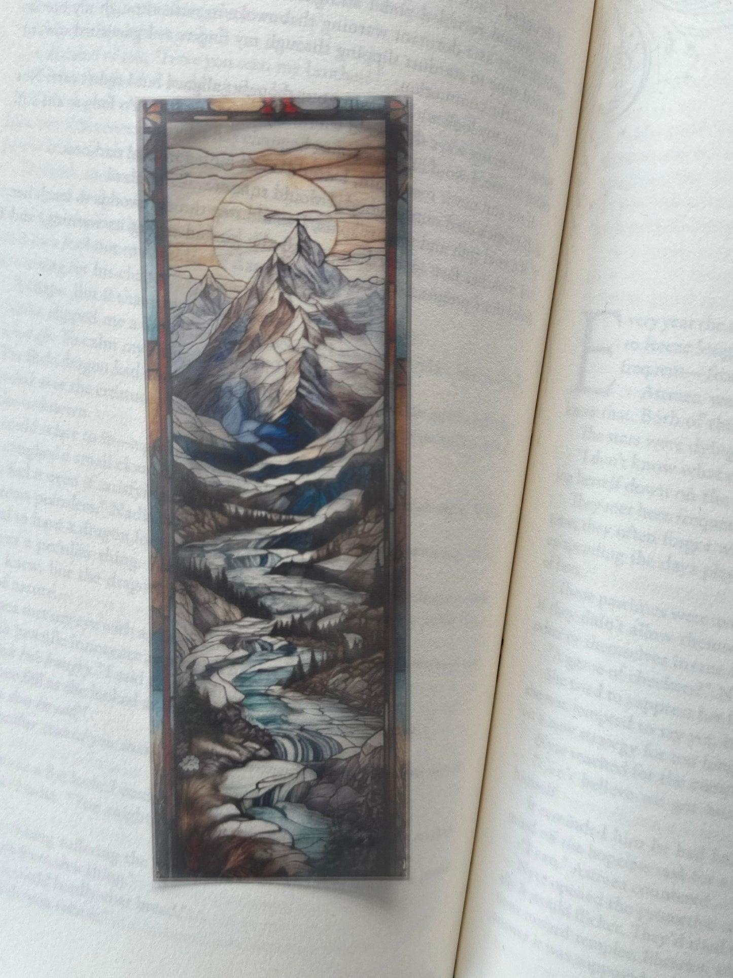 Stained Glass Style Landscape - Bookmark (86)
