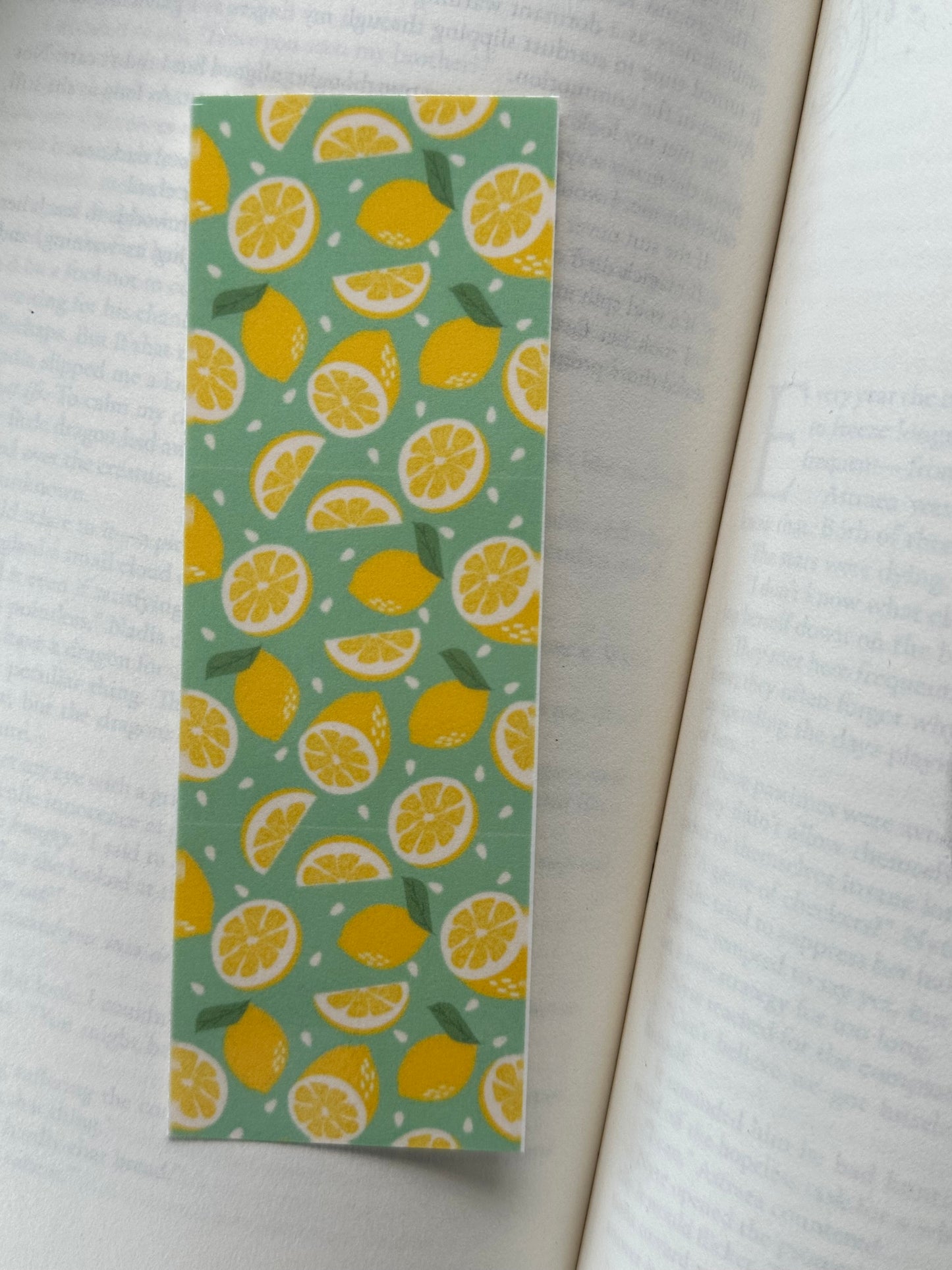 Lemons (Lime Green BG) - Bookmark
