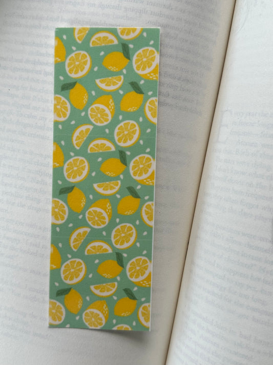 Lemons (Lime Green BG) - Bookmark