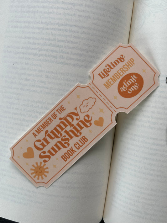 Grumpy Sunshine Book Club - Bookmark