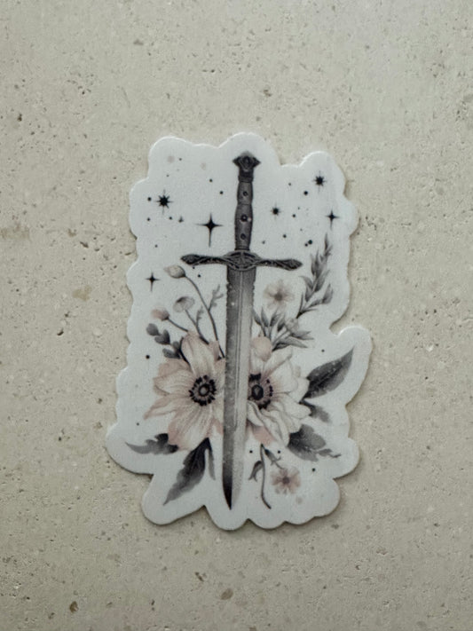 Sword & Flowers - Sticker