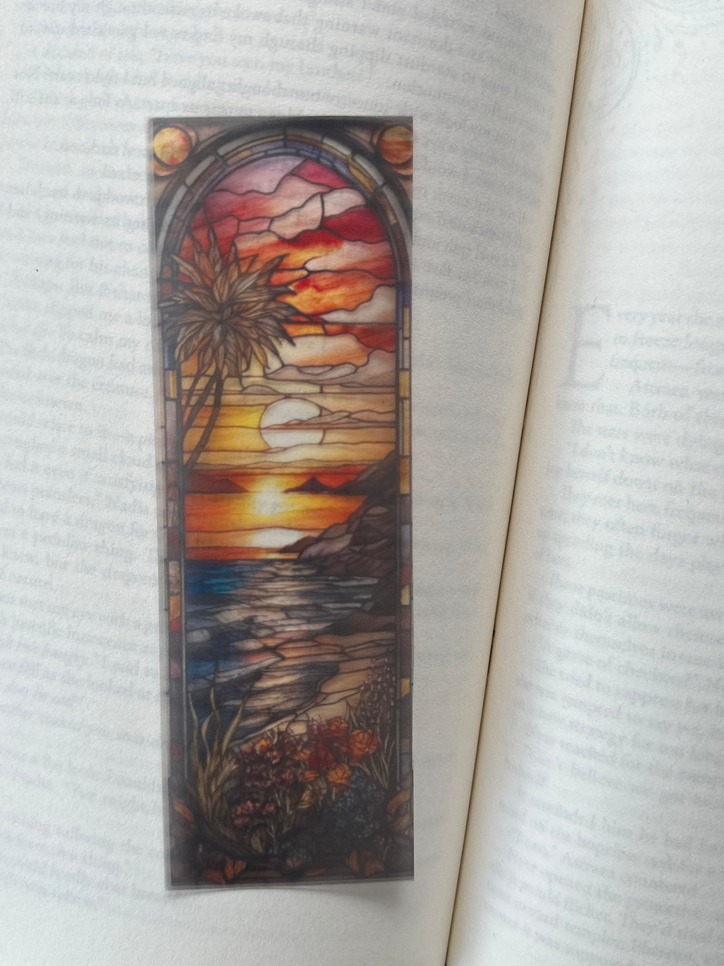 Stained Glass Style Landscape - Bookmark (84)