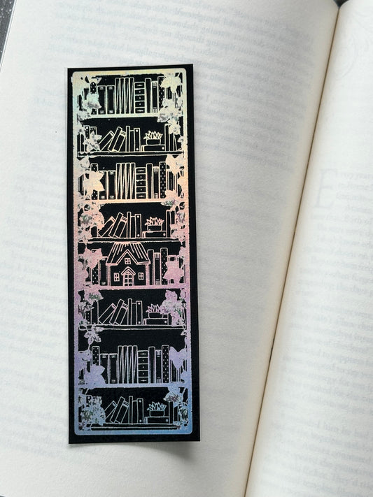 Bookshop - Foil Bookmark - (Silver Holographic)