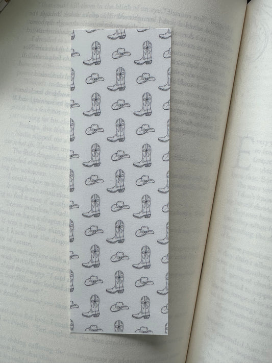 B&W Cowgirl Boots - Bookmark