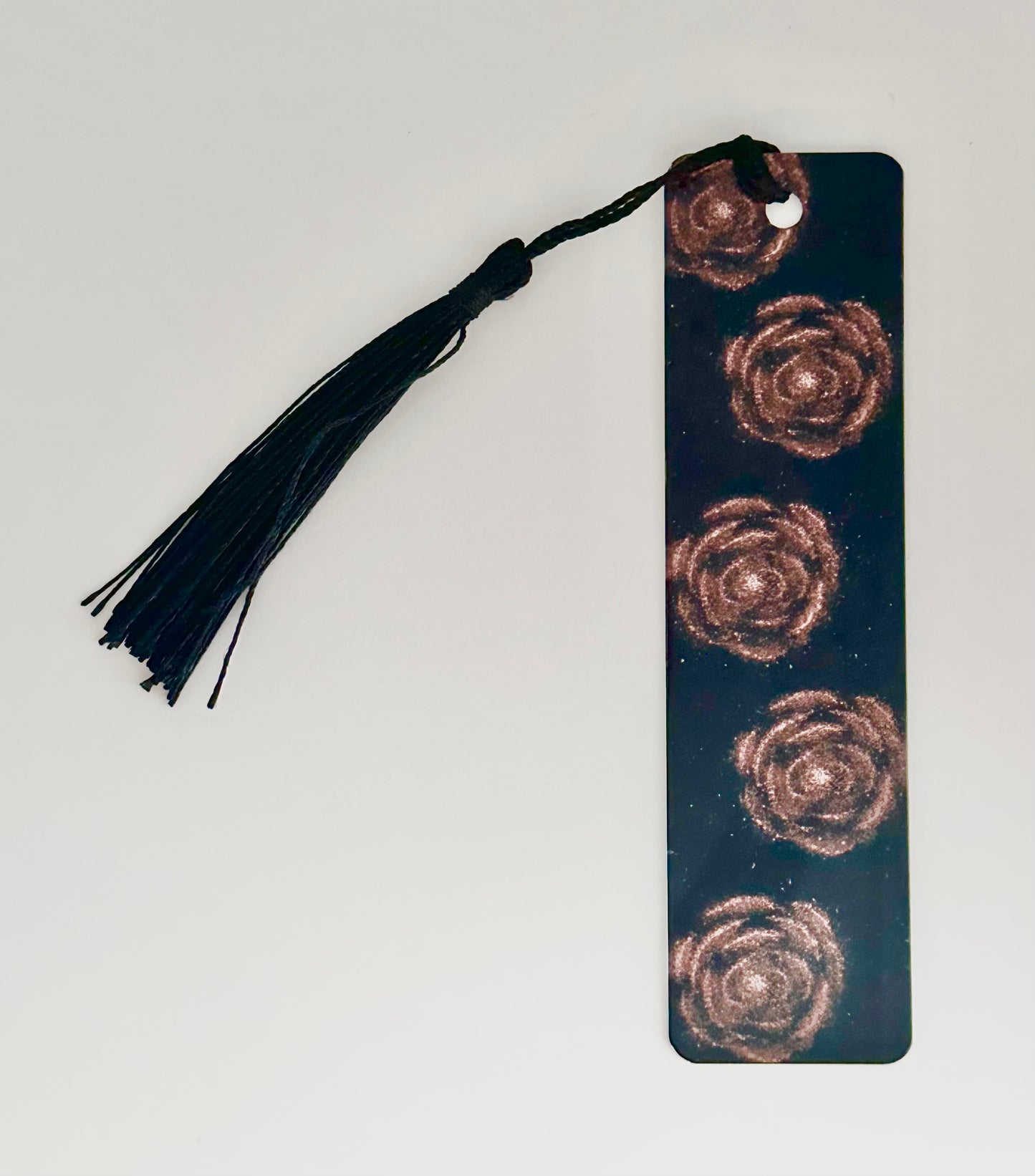 Glittery Roses - Metal Bookmark