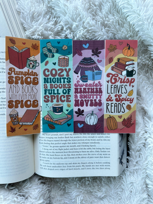 Spicy Fall Bookmark Bundle - 4 Pack