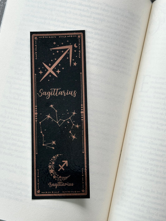 Sagittarius - Foil Bookmark - (Rose Gold)