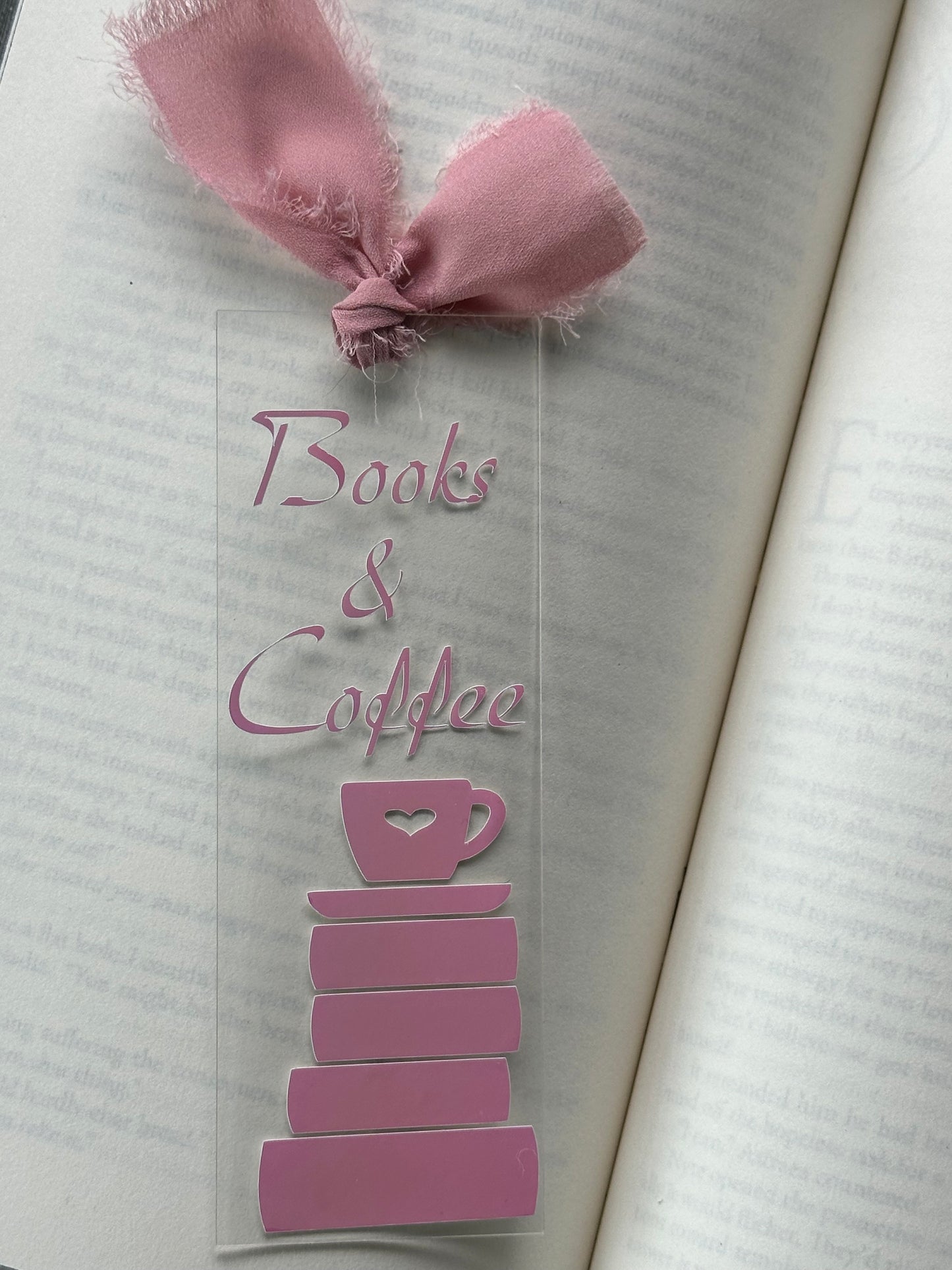 Books & Coffee - Acrylic Bookmark