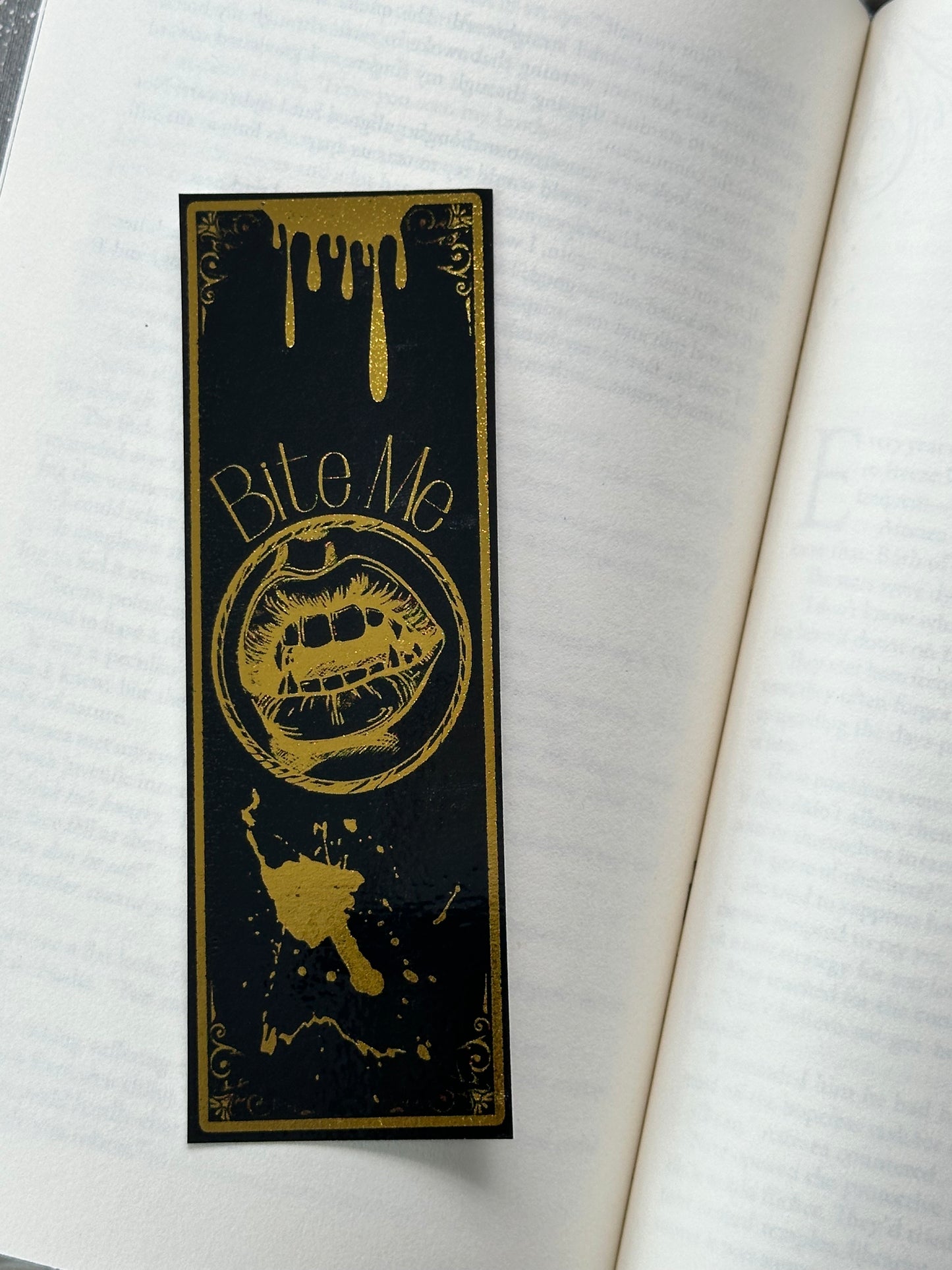 Bite Me - Foil Bookmark - (Gold)