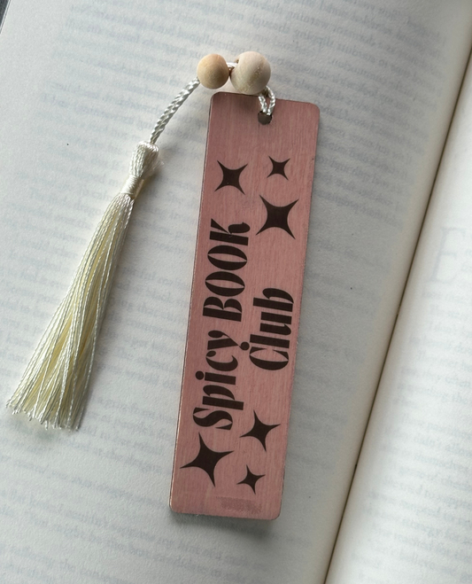 Spicy Book Club - Wood Bookmark - (Rose)
