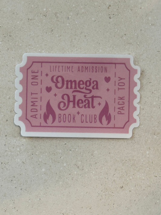 Omega Heart Book Club Trope Ticket - Sticker