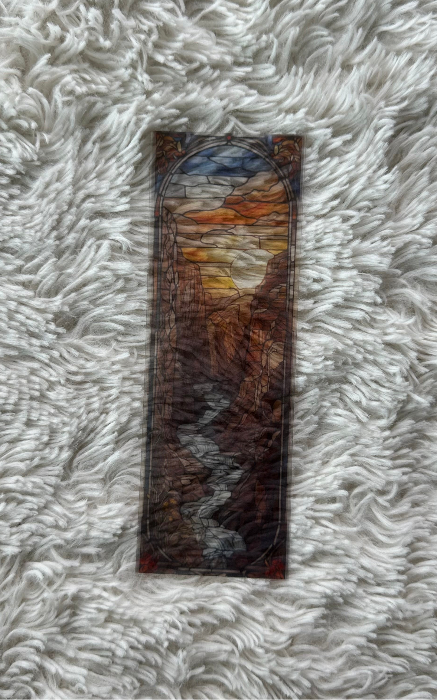 Stained Glass Style Landscape - Bookmark (3)