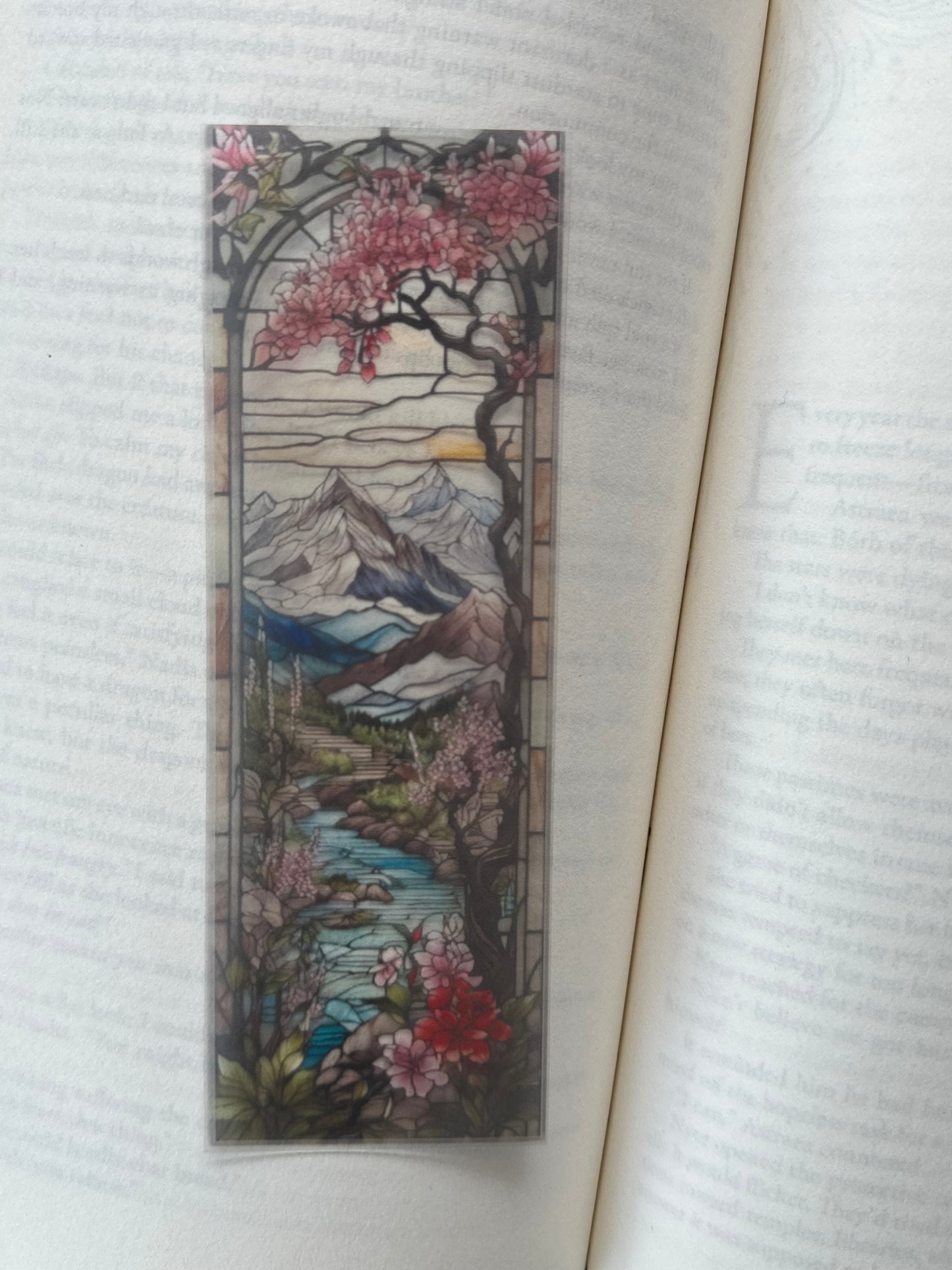 Stained Glass Style Landscape - Bookmark (80)
