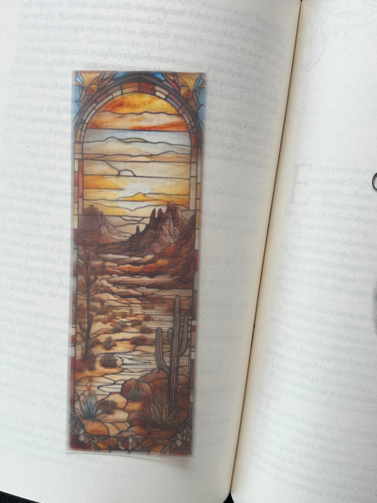 Stained Glass Style Landscape - Bookmark (8)