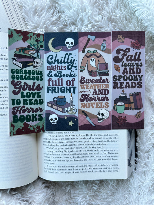 Fall Horror Bookmark Bundle - 4 Pack