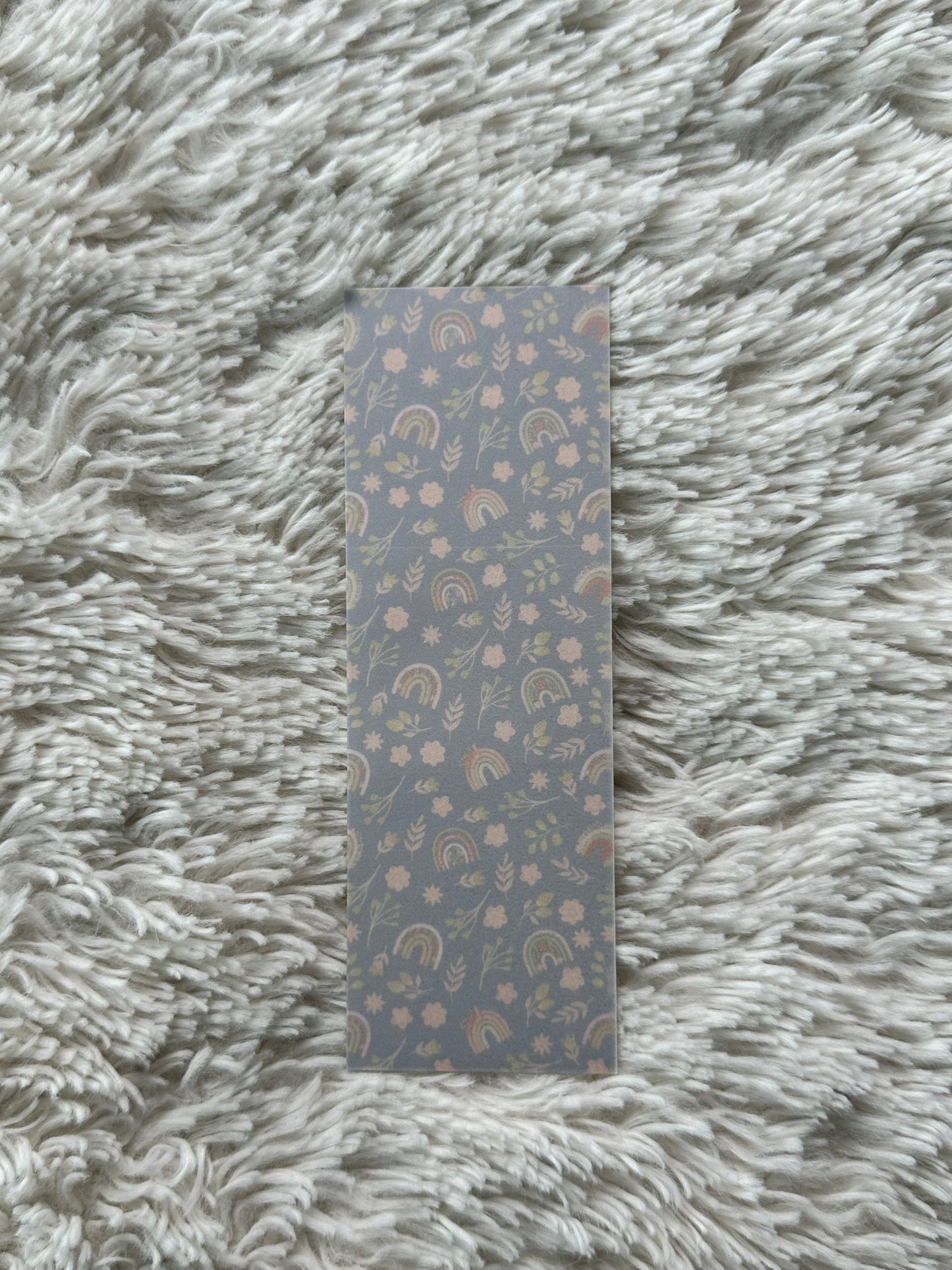 Pink Flowers & Rainbows - Bookmark