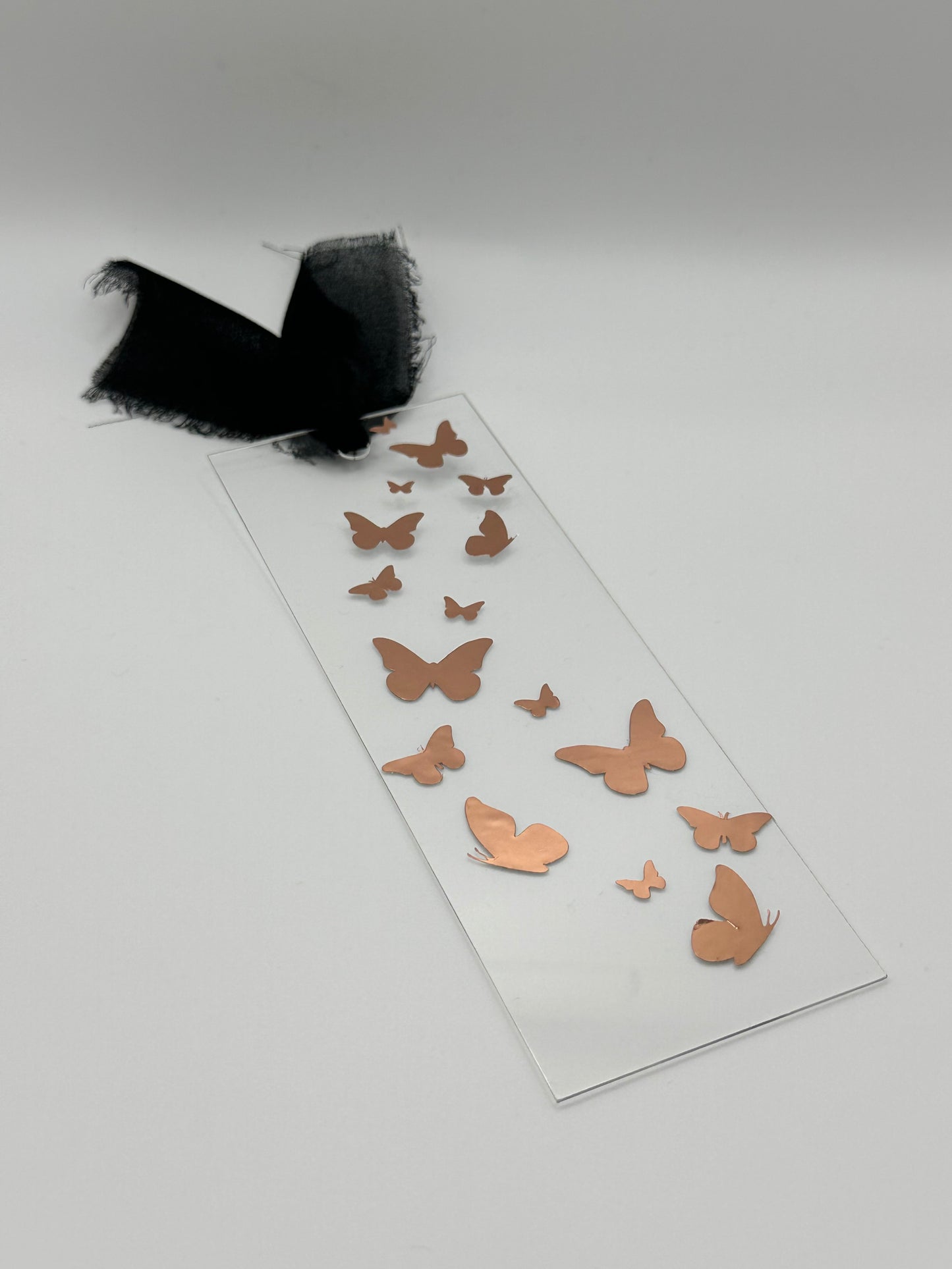 Rose Gold Butterflies - Acrylic Bookmark