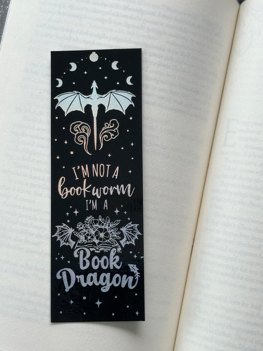 I’m Not A Bookworm - Foil Bookmark - (Silver Holographic)