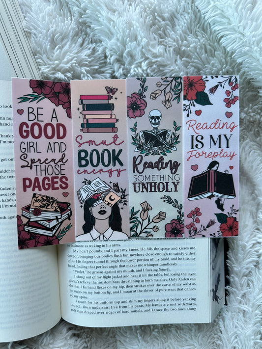 Floral Smut Energy Bookmark Bundle - 4 Pack