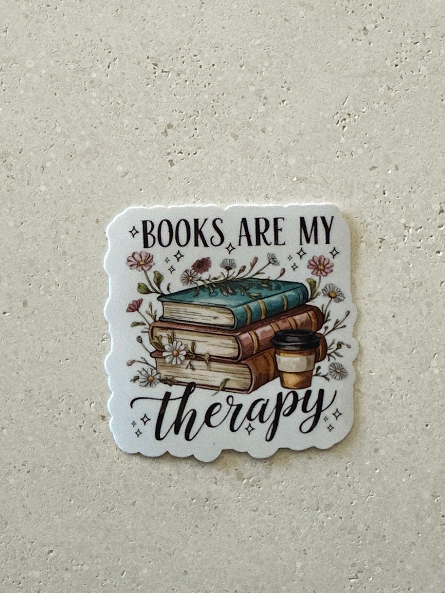 Books Are My Therapy - Sticker