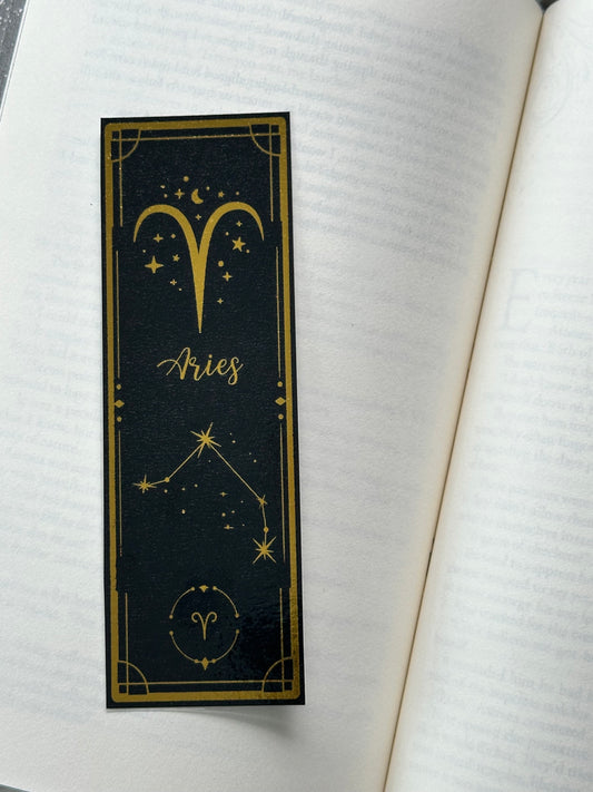 Aries - Foil Bookmark - (Gold)