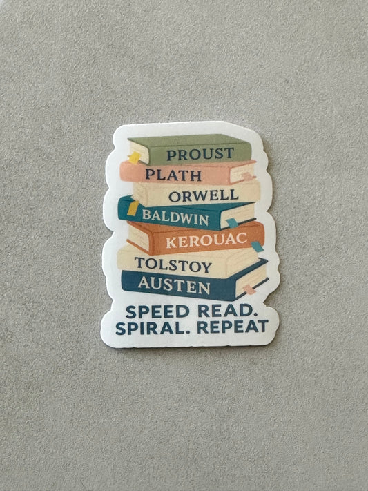 Speed Read. Spiral. Repeat - GG- Sticker