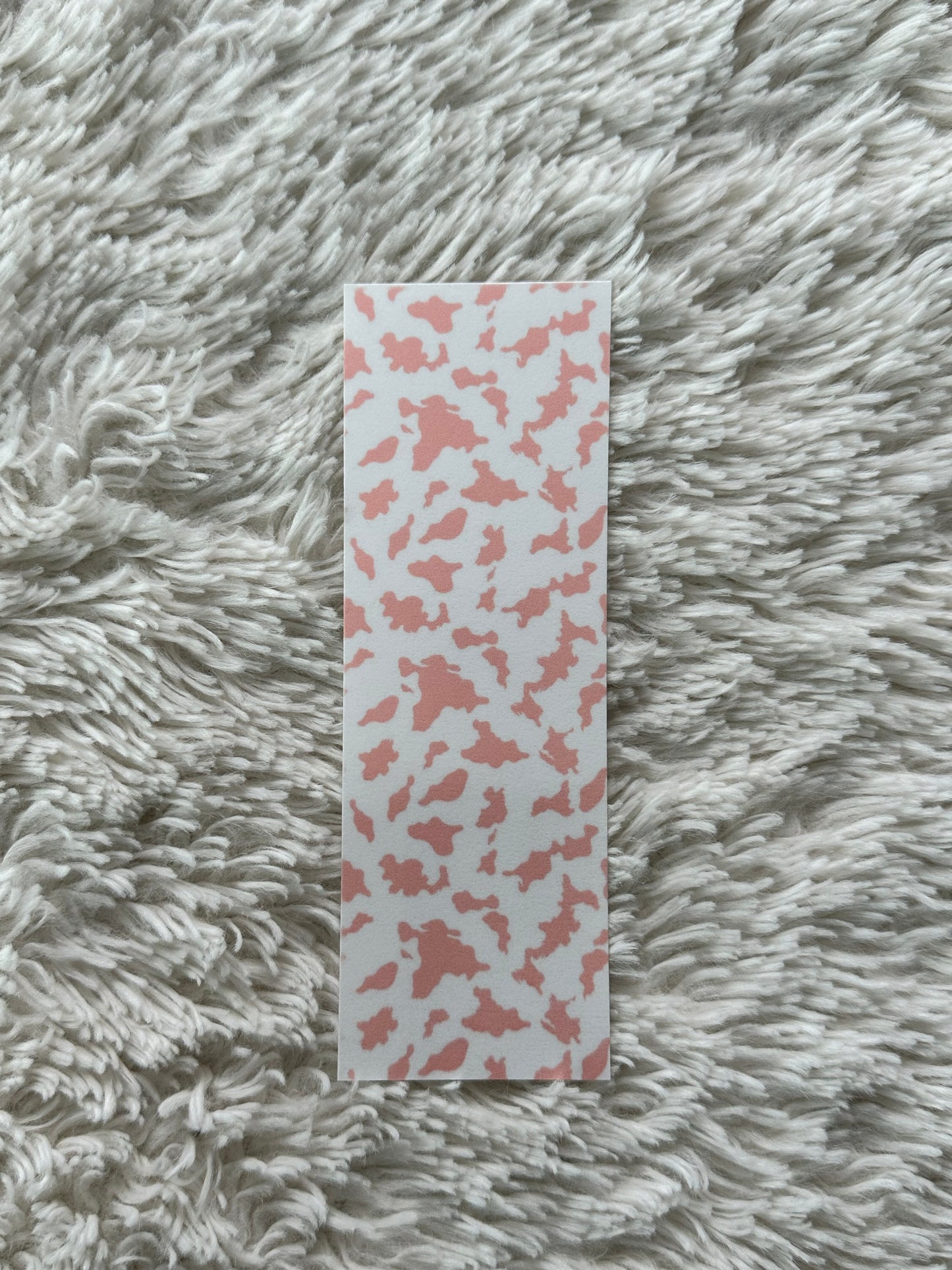 Pink Cow Print - Bookmark