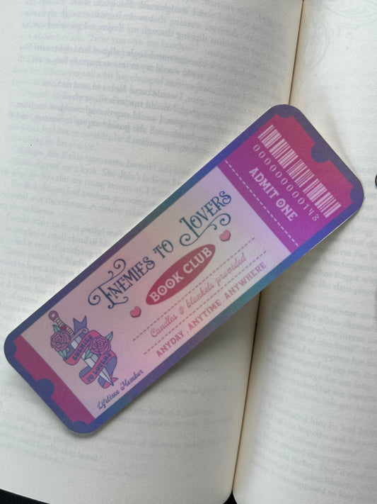 Enemies To Lovers Book Club - Bookmark (Pink Holographic)