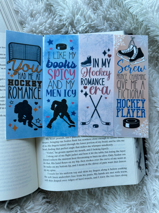Hockey Romance Bookmark Bundle - 4 Pack