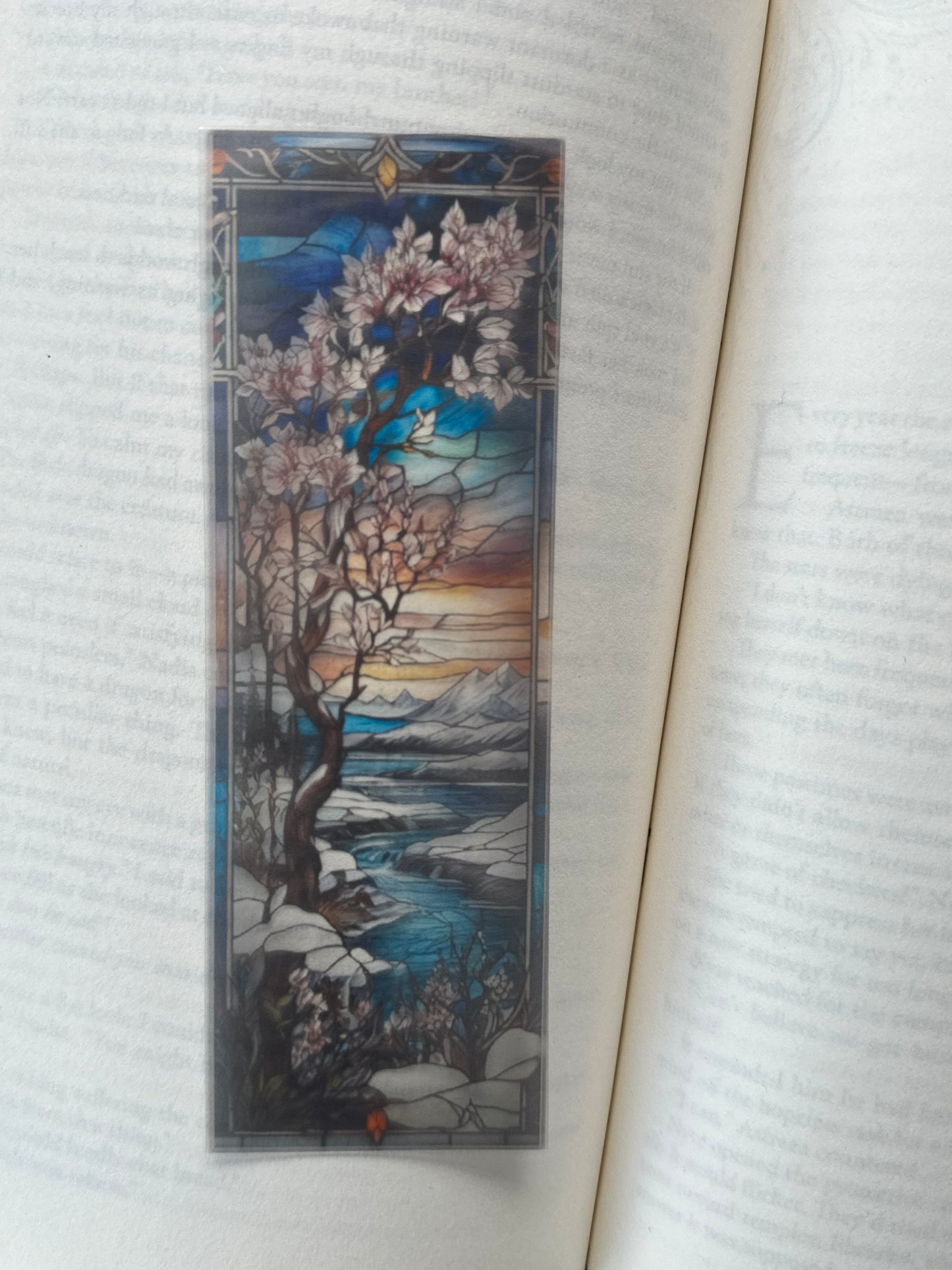Stained Glass Style Landscape - Bookmark (87)