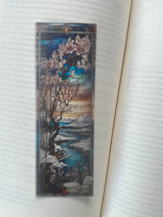 Stained Glass Style Landscape - Bookmark (87)
