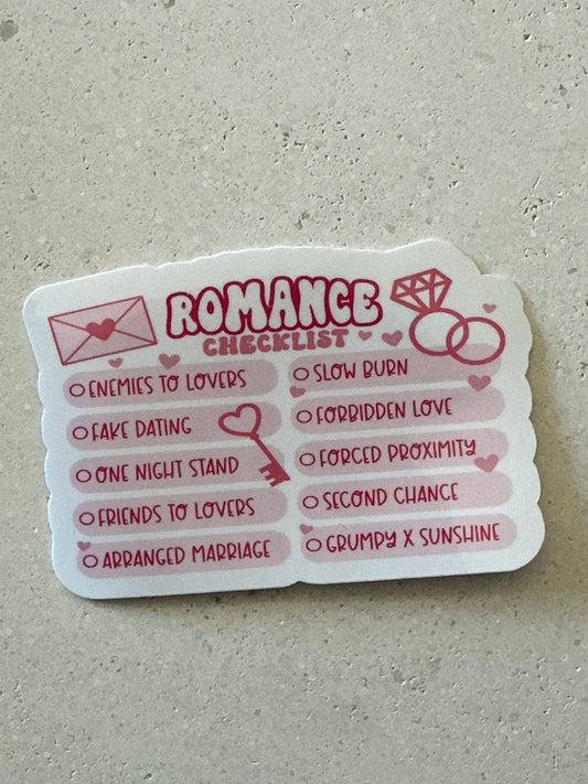 Romance Checklist - Sticker