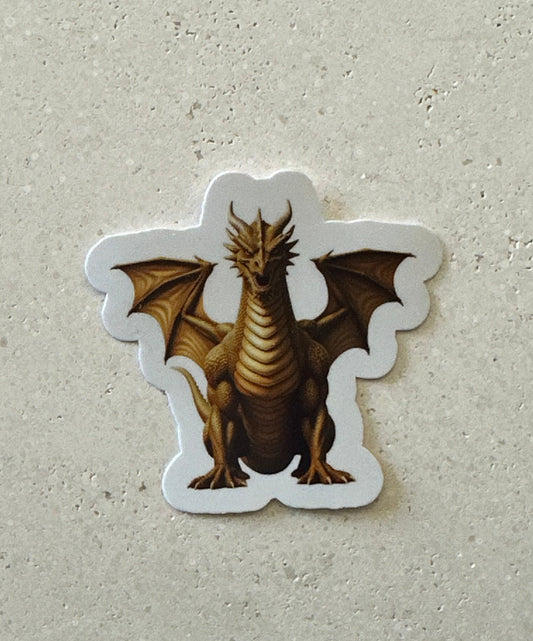 Large Golden Dragon - Sticker