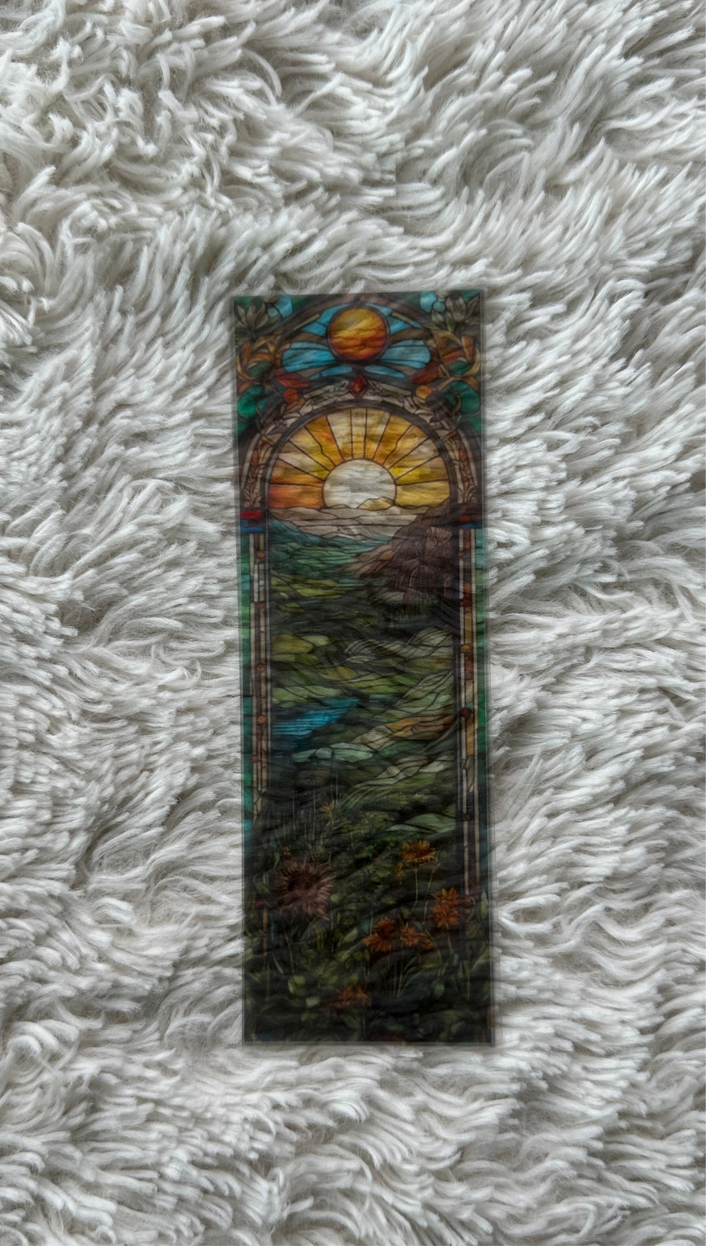 Stained Glass Style Landscape - Bookmark (39)