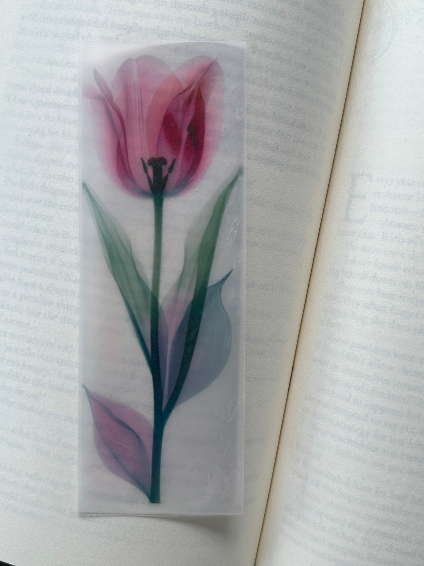 Water Colour Flowers - Vellum Paper Bookmark (24)