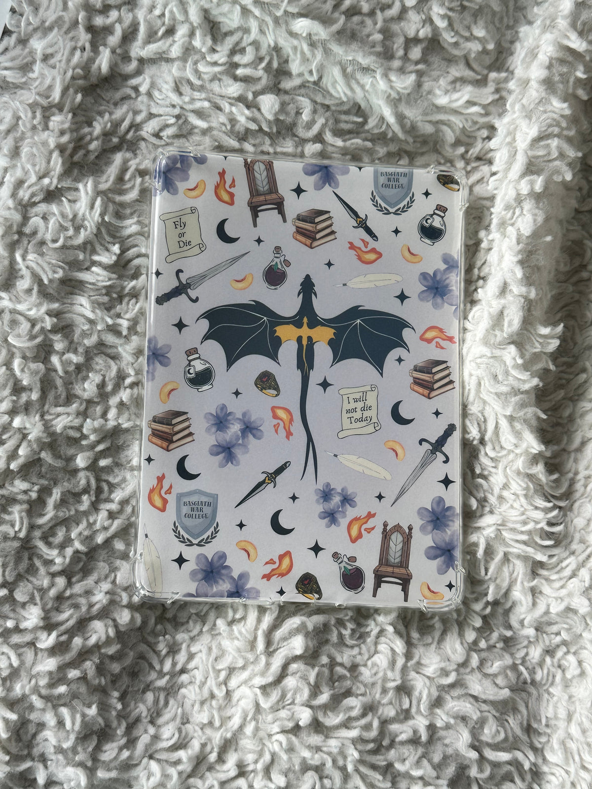 Fly Or Die - Violet - E-Reader Case Insert - Kindle Paper White 12th Gen 5” x 7”