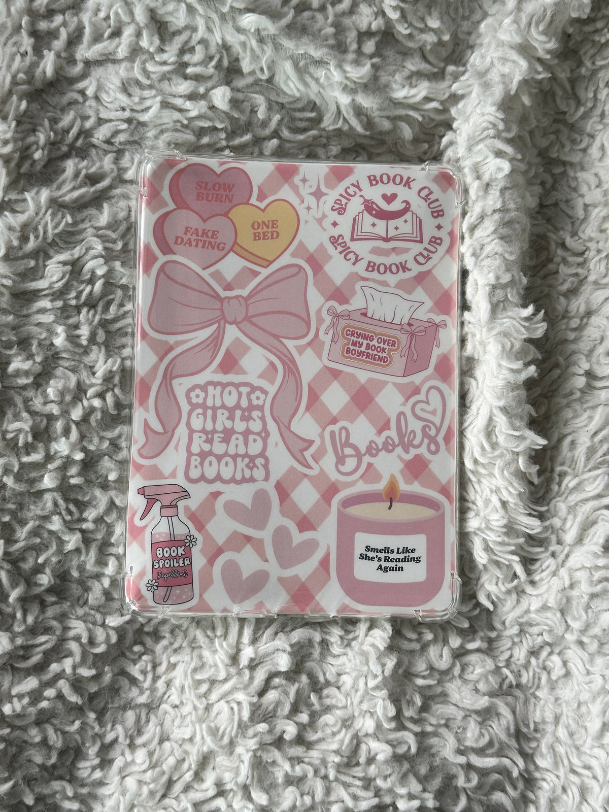 Smells Like She’s Reading Again - E-Reader Case Insert - Kindle Paper White 12th Gen 5” x 7”