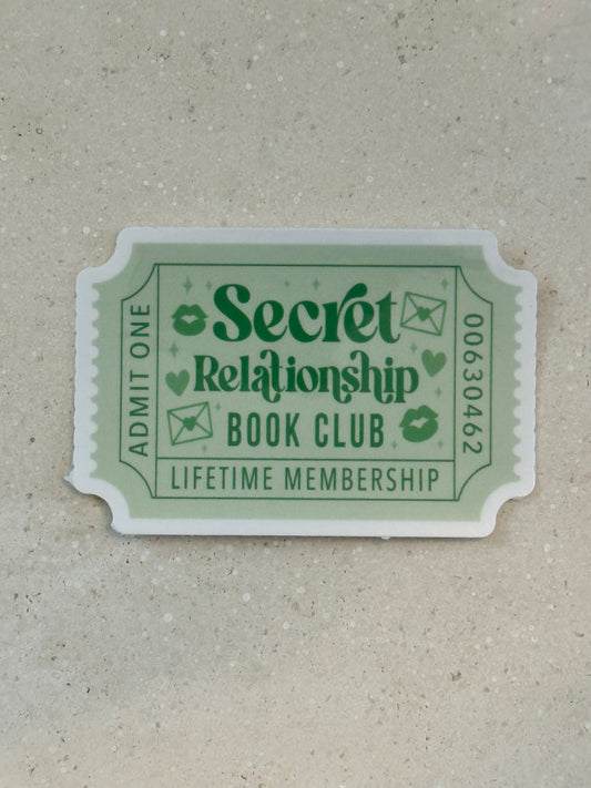 Secret Relationship Book Club Ticket - Sticker
