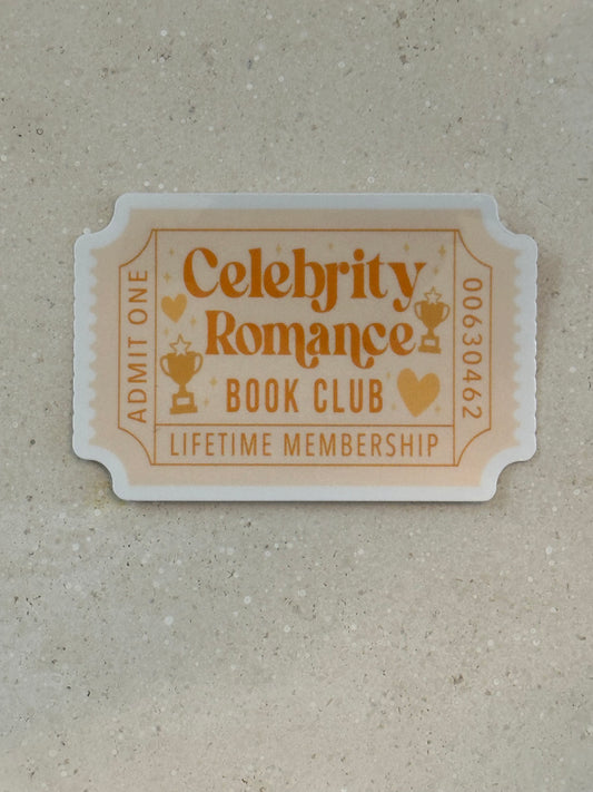 Celebrity Romance Book Club Ticket - Sticker